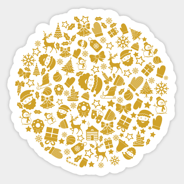 Christmas Icons Pattern Sticker by SWON Design